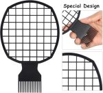 ⁦ليلي مجموعة مشط شعر معدني بتصميم افريقي مع اسفنجة لف لتمويج الشعر وفرشاة تمويج الشعر واسفنجة ملتوية وفرشاة تمويج الشعر⁩ - الصورة ⁦3⁩