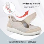 ⁦حذاء مشي عريض للنساء لمرضى السكري قابل للتعديل بعرض عريض لعلاج التهاب المفاصل والوذمة والقدم المتورمة في الاماكن المغلقة والمفتوحة⁩ - الصورة ⁦3⁩