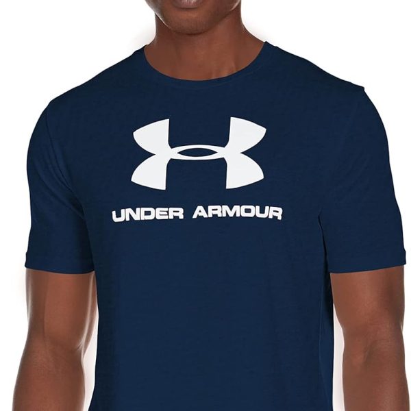 قميص رياضي للرجال باكمام قصيرة وشعار سبورت ستايل ss من اندرا رمور (عبوة من قطعة واحدة)