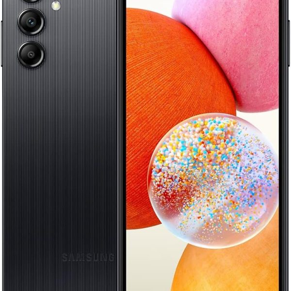 سامسونج جوال جالكسي ايه 14 4G LTE (128GB + 4GB) مفتوح في جميع أنحاء العالم (فقط T-Mobile/Mint/Metro USA Market) 6.6 انش كاميرا ثلاثية 50 ميجابكسل + (شاحن حائط 15 واط) (اسود (SM-A145M/DS))
