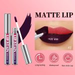 ⁦ايريناد قلم تحديد شفاه قابل للتقشير ومقاوم للماء والعرق مع ملاقط، تاتو شفاه كامل بلمسة نهائية مات تدوم طويلا للنساء، صبغة عالية، مقاوم للتلطخ من 3 قطع⁩ - الصورة ⁦3⁩