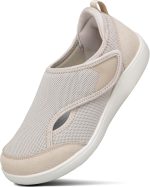 حذاء مشي عريض للنساء لمرضى السكري قابل للتعديل بعرض عريض لعلاج التهاب المفاصل والوذمة والقدم المتورمة في الاماكن المغلقة والمفتوحة