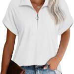 بلوزة طويلة باكمام 3/4 للنساء، بلوزة بطبقات مزدوجة، قمصان شبكية فضفاضة