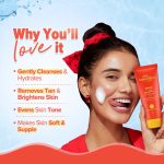 ⁦غسول وجه ديتان بلس سموثي من اكوالوجيكا مع حمض الجليكوليك وطماطم الكرز للرجال والنساء لازالة تسمير البشرة ويرطب ويقشر لطيف - للبشرة الدهنية والجافة والحساسة والمختلطة - 100 مل⁩ - الصورة ⁦5⁩