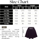 ⁦تنورة قصيرة قصيرة قابلة للتمدد بحزام خصر مرتفع للاطفال والبنات الصغار من جانيسرامون⁩ - الصورة ⁦4⁩