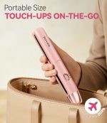 ⁦مكواة فرد شعر محمولة لاسلكية بحد اقصى 220 درجة مئوية قابلة لاعادة الشحن 2 في 1 مع زيت الارجان وبطارية 4500mAh وتسخين سريع لمدة 50 ثانية⁩ - الصورة ⁦5⁩