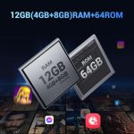 ⁦هاتف ذكي متين F105 من فوسيبوت، اندرويد 14، بطارية كبيرة 10300mAh 12+64GB/تخزين 128GB، شاشة FHD 6.75 انش، كاميرا 8MP+20MP، مقاومة للماء IP68/IP69K، ثنائي شرائح الاتصال او تي جي⁩ - الصورة ⁦5⁩