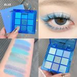 ⁦Klein blue Eyeshadow Palette, 9 Colors Glitter Matte Blue Shadow, Highly Pigmented Vibrant Drama Makeup with a Long-Wearing Formula⁩ - الصورة ⁦4⁩