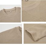 تي شيرت رجالي باكمام طويلة من القطن، تي شيرت كاجوال بقصة عادية للرجال، تي شيرت دافئ للخريف والشتاء للرجال، تي شيرت رجالي برقبة دائرية بدون ياقة M-XXL