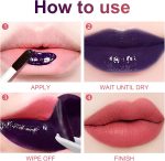 ⁦ايريناد قلم تحديد شفاه قابل للتقشير ومقاوم للماء والعرق مع ملاقط، تاتو شفاه كامل بلمسة نهائية مات تدوم طويلا للنساء، صبغة عالية، مقاوم للتلطخ من 3 قطع⁩ - الصورة ⁦6⁩