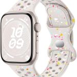 يو بيك سوار رياضي متوافق مع سوار ساعة ابل 38 ملم 40 ملم 41 ملم للنساء والرجال، سوار معصم سيليكون صديق للبيئة قابل لاعادة التدوير وجيد التهوية لسوار ساعة ابل/اي ووتش سلسلة 9 8 7 6 5 4 3 2 1 اس اي