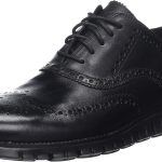 حذاء رجالي من Cole Haan Zerogrand Wingtip Oxford 10 Ironstone جلد- عاجي