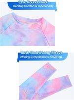 ⁦طقم ملابس سباحة بناتي للحماية من الطفح الجلدي باكمام طويلة من قطعتين لعمر 3-12 سنة من سنو هارت⁩ - الصورة ⁦3⁩