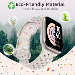 ⁦يو بيك سوار رياضي متوافق مع سوار ساعة ابل 38 ملم 40 ملم 41 ملم للنساء والرجال، سوار معصم سيليكون صديق للبيئة قابل لاعادة التدوير وجيد التهوية لسوار ساعة ابل/اي ووتش سلسلة 9 8 7 6 5 4 3 2 1 اس اي⁩ - الصورة ⁦2⁩