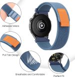 ⁦سوار حلقي نايلون لساعة هواوي GT 4/3/2/2 برو 46 ملم، سامسونج جالاكسي ووتش 3 45 ملم - 22 ملم سوار سريع الفك للرجال والنساء⁩ - الصورة ⁦3⁩