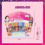 ⁦تونيلي غيرل ملمع شفاه من ديزني برينسيس 12 قطعة، هدايا حفلات الفتيات، مجموعة المكياج الاولى للبنات، مثالي للحفلات وحفلات النوم وهدايا اعياد الميلاد، للاعمار 3 سنوات⁩ - الصورة ⁦8⁩