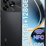 يوميدجي جوال اندرويد غير مقفل A15T، 5000mAh (8+8)+128GB/TF توسيع 1TB، جوال رفيع للغاية 6.7 انش، اندرويد 13 NFC GPS، كاميرا ذكاء اصطناعي 64MP 4G ثنائي شرائح الاتصال، اسود