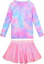 ⁦طقم ملابس سباحة بناتي للحماية من الطفح الجلدي باكمام طويلة من قطعتين لعمر 3-12 سنة من سنو هارت⁩ - الصورة ⁦2⁩