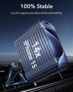 ⁦ESR حامل جوال مغناطيسي للسيارة من ماج سيف يثبت على فتحة التهوية والتابلوه لموبايل ايفون 17/16/اس 25/جوجل بيكسل 10، جميع الهواتف الذكية (تتضمن حلقتين معدنيتين)، الشحن غير مدعوم⁩ - الصورة ⁦4⁩