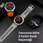 ⁦اتش اي فيوتشر ساعة ذكية ميكس 2 بخاصية البلوتوث من فيوتشر جو، تتبع اللياقة البدنية والنوم والصحة، مقاومة للماء IP68، عمر بطارية طويل، شاشة اي بي اس 1.4 انش - برتقالي⁩ - الصورة ⁦5⁩