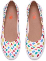 UIN C'est l'Amour أحذية سفر للسيدات، أحذية شراعية، أحذية بدون رباع، أحذية كاجوال بتصميم حورية البحر، قماش أبيض, متعدد الألوان, Medium