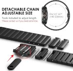 ⁦وينجلي سوار ساعة ابل الترا 3/2/1 الترا 49 ملم سلسلة 11 10 46 ملم 45 ملم 44 ملم 42 ملم اس اي 3/2/1 سلسلة 9 8 7 6 5 4 للرجال، سوار معدني بعرض 24 ملم من الستانلس ستيل لساعة ابل اي ووتش لينك، اسود⁩ - الصورة ⁦5⁩