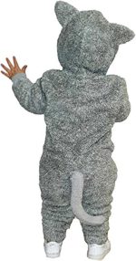 ⁦Onesie for Boys or Girls Fluffy Grey Wolf with Tail World Book Day -Animal Super Soft Fleece Costumes AllinOnes in Kids Ages 2-13 Years⁩ - الصورة ⁦4⁩