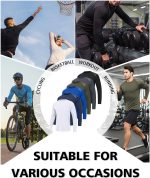 ⁦تي شيرت رياضي باكمام طويلة ورقبة دائرية ضيقة للرجال من 3 قطع⁩ - الصورة ⁦6⁩