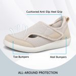 ⁦حذاء مشي عريض للنساء لمرضى السكري قابل للتعديل بعرض عريض لعلاج التهاب المفاصل والوذمة والقدم المتورمة في الاماكن المغلقة والمفتوحة⁩ - الصورة ⁦4⁩