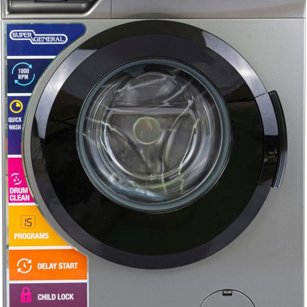 أفضل عروض التسوق عبر الإنترنت في الإمارات | Noon-ae.net نون نت 96 سوبر جينيرال غسالة تحميل امامي SGW6250NLEDS 6 كجم، 1000 دورة في الدقيقة، 15 برنامج غسيل، غسيل سريع، بدء تأخير، تنظيف الاسطوانة، قفل للاطفال، شاشة LED، 59.5 × 40 × 85 سم (العرض × العمق × الارتفاع)، فضي