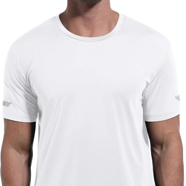 تي شيرت شبكي للتدريب واللياقة البدنية للرجال باكمام قصيرة يمتص الرطوبة وسريع الجفاف