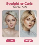 ⁦مكواة فرد شعر محمولة لاسلكية بحد اقصى 220 درجة مئوية قابلة لاعادة الشحن 2 في 1 مع زيت الارجان وبطارية 4500mAh وتسخين سريع لمدة 50 ثانية⁩ - الصورة ⁦4⁩