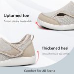 ⁦حذاء مشي عريض للنساء لمرضى السكري قابل للتعديل بعرض عريض لعلاج التهاب المفاصل والوذمة والقدم المتورمة في الاماكن المغلقة والمفتوحة⁩ - الصورة ⁦5⁩