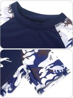 ⁦سيور - بدلة سباحة للاولاد بدلة سباحة للحماية من الطفح الجلدي باكمام طويلة⁩ - الصورة ⁦3⁩