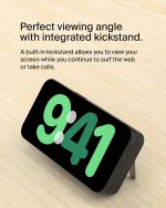 ⁦بلكن باور بانك لاسلكي بوست تشارج برو 8000 مللي امبير في الساعة مع كيو اي 2، شاحن محمول متوافق مع ماج سيف + مسند مدمج منبثق لموبايل ايفون 17 وايفون اير وايفون 16 و15 و14 وبيكسل سناب والمزيد - اسود⁩ - الصورة ⁦6⁩