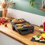 ⁦تيفال شواية 2 في 1 GC3050 | ماكينة صنع الساندويتشات | مفصلة كشواية طاولة/شواء مع سطح شواية مزدوج | ترموستات قابل للتعديل | طلاء مانع للالتصاق | 2000 واط | 38.3 × 21 × 38.8 سم⁩ - الصورة ⁦5⁩