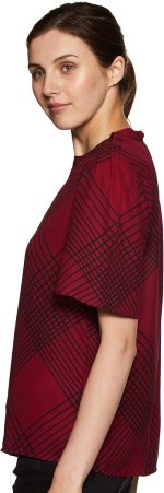 ⁦بلوزة قصة عادية بنمط مربعات للنساء من كريف⁩ - الصورة ⁦3⁩