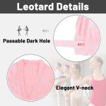 ⁦بلوزات رقص الباليه للفتيات الصغيرات، سترة رقص مخملية داخلية⁩ - الصورة ⁦5⁩