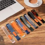 ⁦سوار حلقي نايلون لساعة هواوي GT 4/3/2/2 برو 46 ملم، سامسونج جالاكسي ووتش 3 45 ملم - 22 ملم سوار سريع الفك للرجال والنساء⁩ - الصورة ⁦9⁩