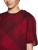 ⁦بلوزة قصة عادية بنمط مربعات للنساء من كريف⁩ - الصورة ⁦4⁩