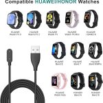 ⁦فانكل كابل شاحن لساعة هواوي فيت 3، شاحن مغناطيسي USB 100 سم لساعة هواوي باند 9/8/7/6 الذكية (اسود)⁩ - الصورة ⁦5⁩