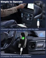 ⁦كيبل USB C للكاربلاي، سلك لعب للسيارة لابل ايفون 16 وايفون 15 برو ماكس، USB A الى نوع C، سلك شحن مضفر لنقل البيانات لاجهزة اندرويد اوتو سامسونج جالاكسي S25 S24 S23 3.3 قدم، ابيض⁩ - الصورة ⁦4⁩