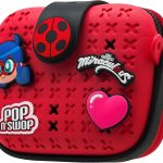 ميراكيلوس شنطة يد صغيرة من ليدي باج بوب ان سوب، شنطة قابلة للتخصيص بـ4 شارات مشبك، شنطة اكسسوارات، شنطة يد خفيفة الوزن ومتينة ومقاومة للماء - هدية للبنات والاطفال (دعسوقة)