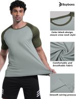 ⁦تي شيرت رياضي سريع الجفاف وجيد التهوية باكمام قصيرة للرجال من 3 قطع⁩ - الصورة ⁦3⁩