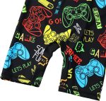 ⁦هواانيو ملابس سباحة باكمام قصيرة للاولاد بعمر 3-12 سنة، ملابس سباحة قطعة واحدة بلون كحلي للحماية من الشمس فوق 50+ ملابس سباحة بعامل حماية من الاشعة فوق البنفسجية ملابس رياضية دافئة لركوب الامواج في⁩ - الصورة ⁦5⁩