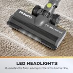 ⁦دايو مكنسة كهربائية لاسلكية محمولة باليد من سايكلون برو، خزان غبار سعة 0.6 لتر بدون كيس، وقت تشغيل 35 دقيقة، تخزين وشحن يعلق على الحائط، رؤوس فرشاة قابلة للتبديل⁩ - الصورة ⁦4⁩