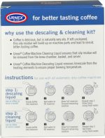 ⁦يورنكس مجموعة منظف ومزيل الترسبات لماكينة تحضير القهوة - زجاجتين للاستخدام الفردي - ماكينة تحضير القهوة الاحترافية في المنزل للتنظيف وإزالة الترسبات⁩ - الصورة ⁦3⁩