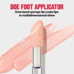 ⁦ريفلون ملمع شفاه فائق اللمعان بتركيبة كريمية مرطبة، غني بالأغاف وزيت المورينجا وزبدة الكوبواكو، كريستال شفاف (200)⁩ - الصورة ⁦4⁩