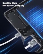 ⁦كيبل USB C للكاربلاي، سلك لعب للسيارة لابل ايفون 16 وايفون 15 برو ماكس، USB A الى نوع C، سلك شحن مضفر لنقل البيانات لاجهزة اندرويد اوتو سامسونج جالاكسي S25 S24 S23 3.3 قدم، ابيض⁩ - الصورة ⁦5⁩