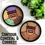 ⁦هودا جيرل باليت مكياج 3 في 1 كونسيلر دافئ للهالات السوداء، باليت بلش وهايلايتر وكونسيلر احترافي للتحكم في الزيوت لمكياج الوجه وتصحيح الكونتور لجميع انواع البشرة⁩ - الصورة ⁦6⁩